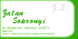 zalan sopronyi business card